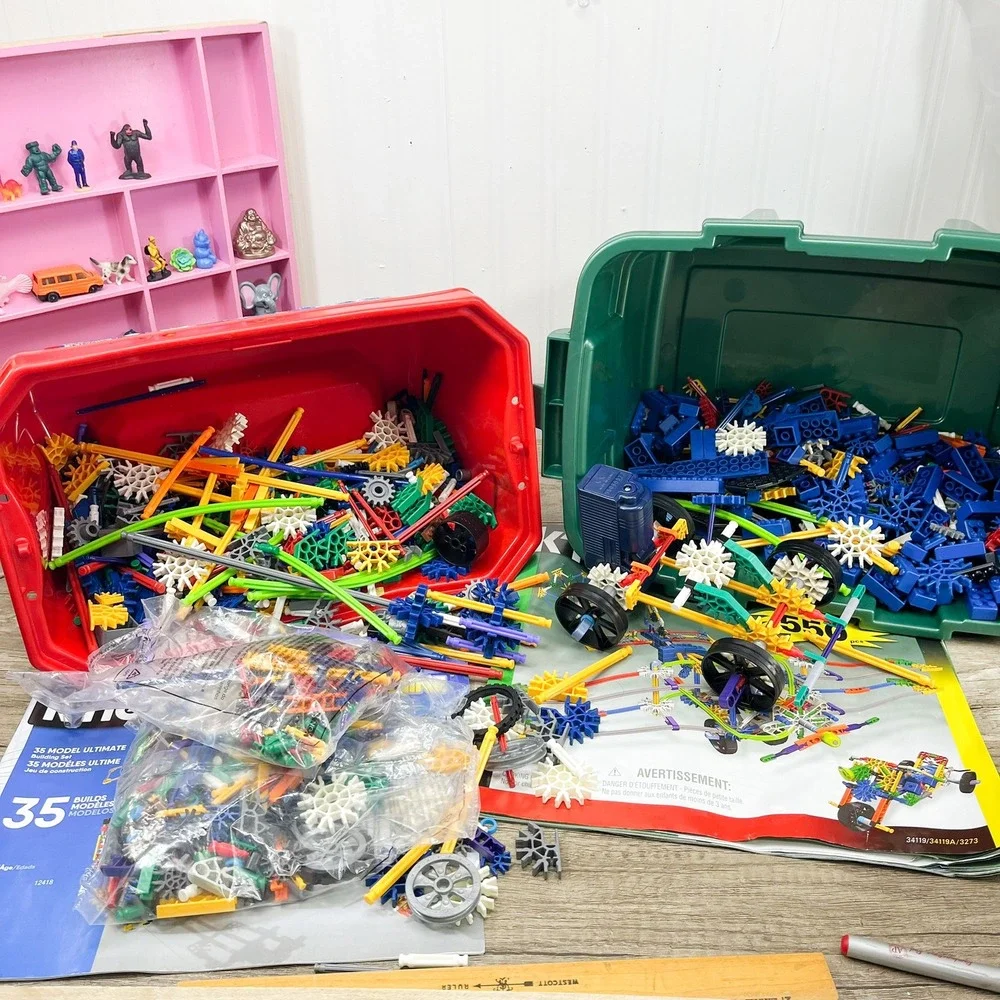 KNEX Building Set Lot Motorized 35 Model Ultimate Super Value Tub